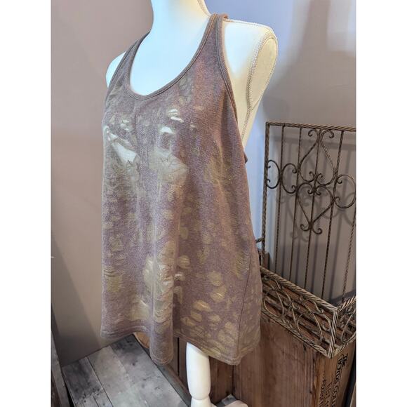 Ladies Large ALO Yoga Pure Distressed Tank Top in Browns - Picture 9 of 11